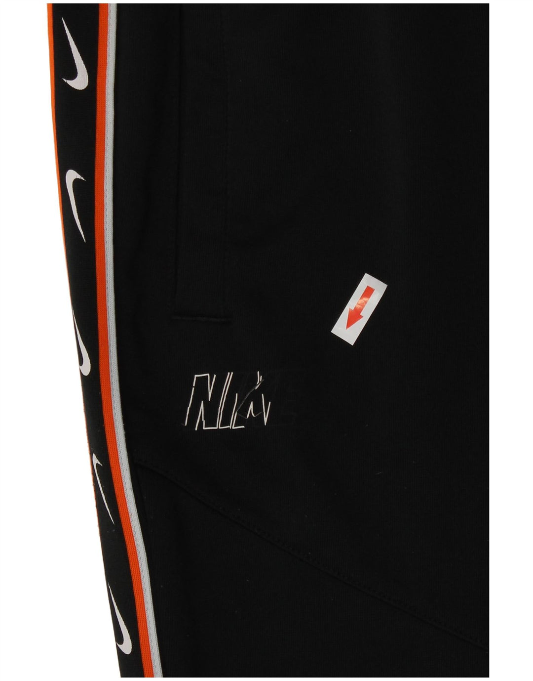 Pantaloni de trening grafic Nike pentru femei Pantaloni de jogging UK 14 Poliester mediu negru