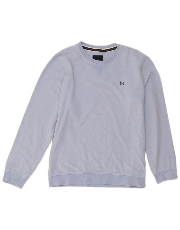 Crew Clothing Hanorac bărbătesc Pulover Medium Blue Bumbac