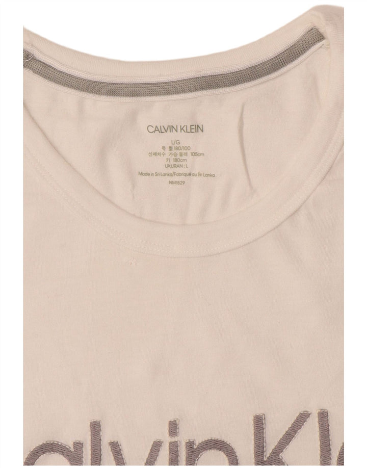 Tricou grafic Calvin Klein pentru bărbați Top mare alb