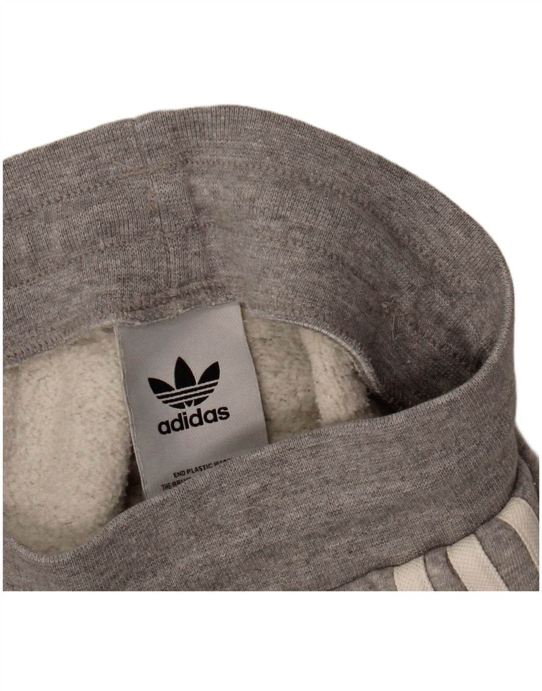 Pantaloni de trening Adidas pentru femei Joggeri din bumbac cu pete gri mediu