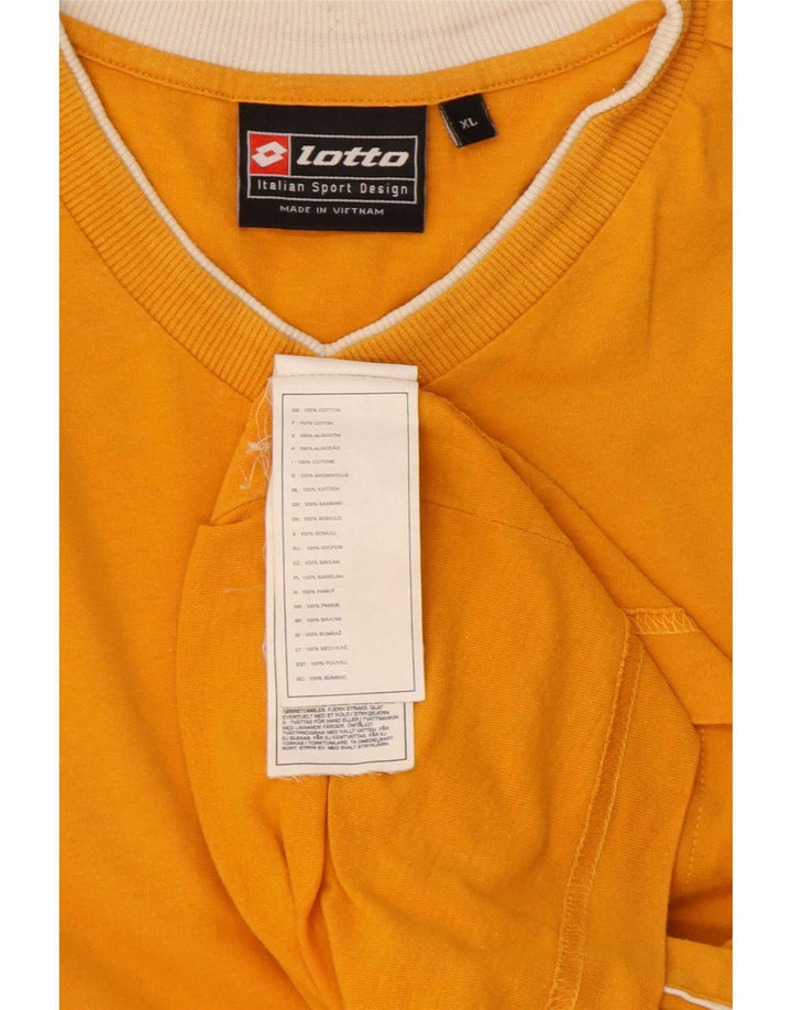Tricou Bărbați Lotto Top XL Bumbac Portocaliu
