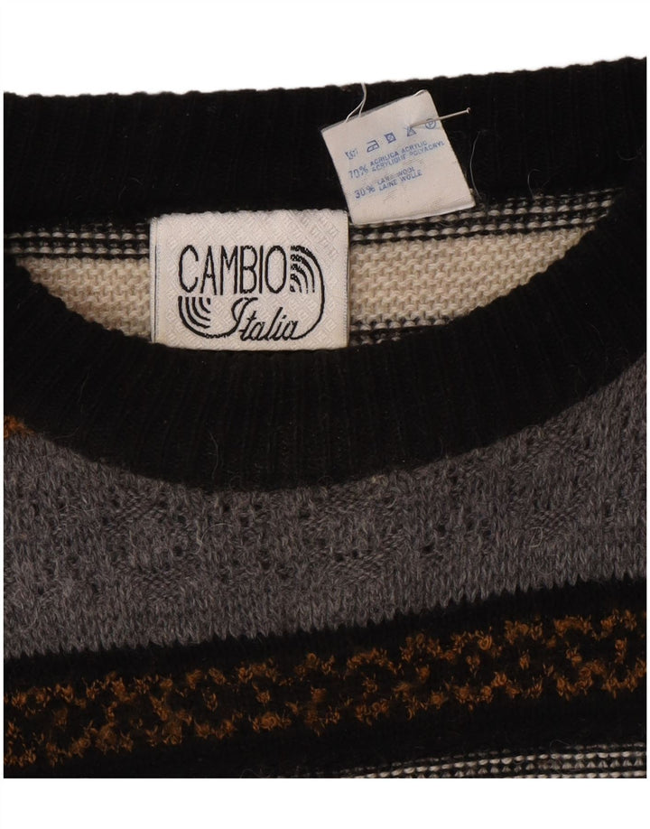 Pulover pentru bărbați Cambio cu gât turnat IT 56 2XL, cu dungi multicolore
