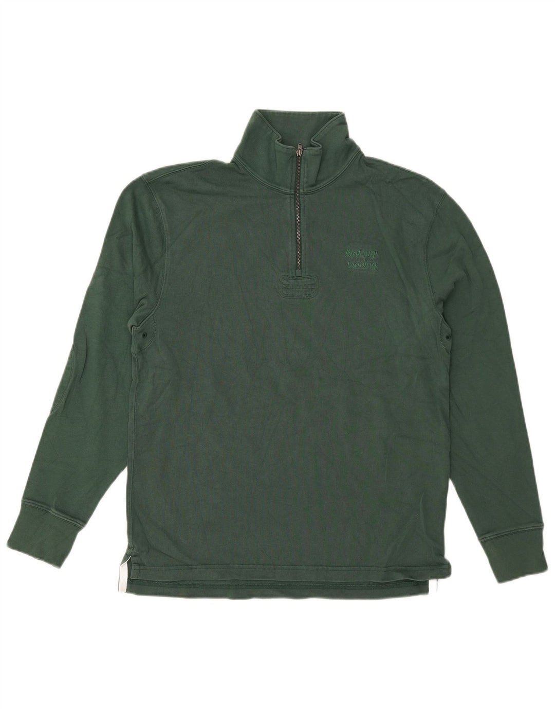 Hanorac pentru bărbați J. Crew, cu fermoar, cu gât, din bumbac verde mic