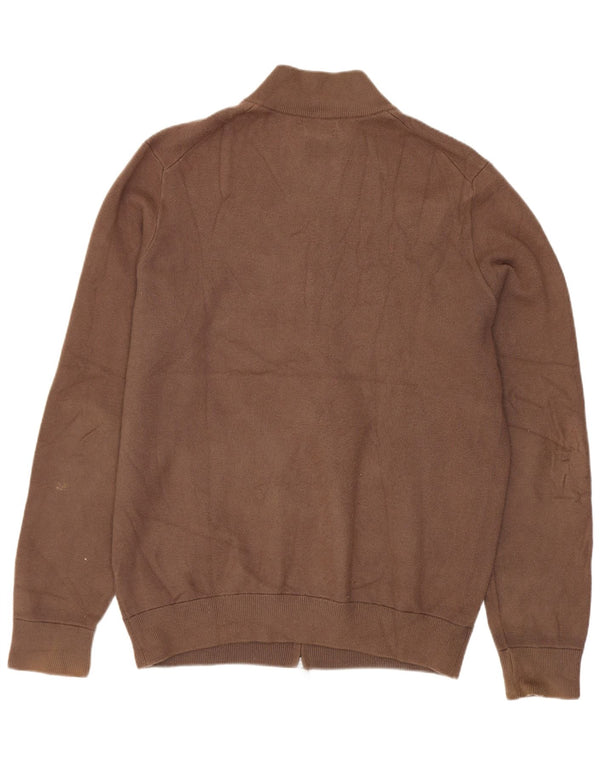 Pulover cardigan pentru bărbați Massimo Dutti, mare maro, viscoză