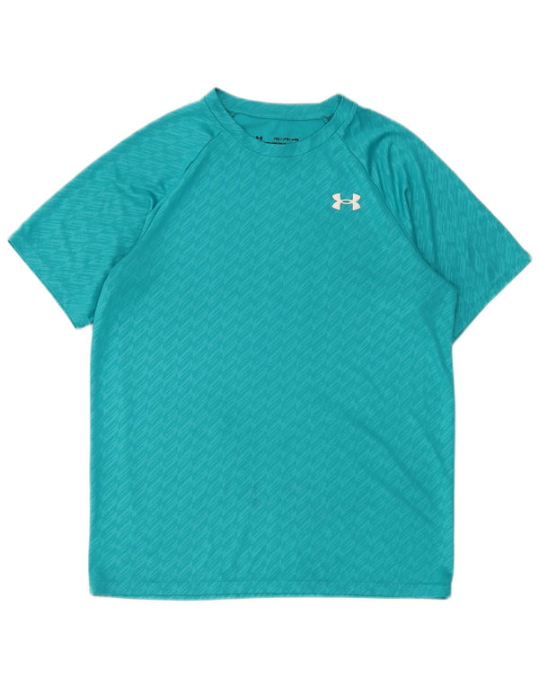 Tricou Under Armour Băieți Top 13-14 Ani XL Turcoaz Geometric