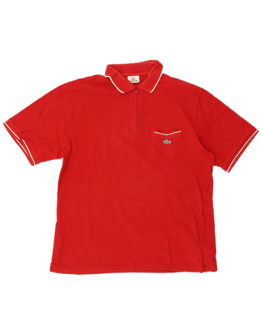 Tricou polo pentru bărbați LACOSTE Mărimea 5 Bumbac roșu mare