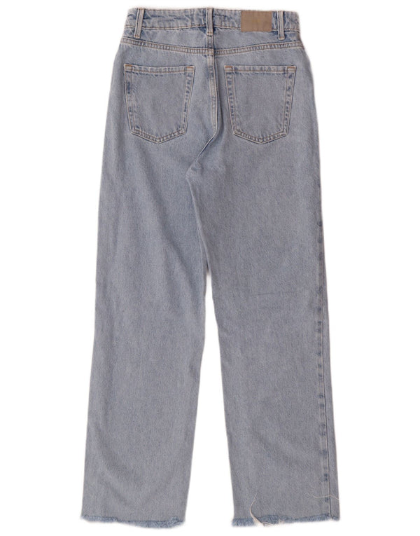 Blugi drepti pentru femei cu talie înaltă Zara EU 34 2XS L24 L27 Albastru Bumbac Classic