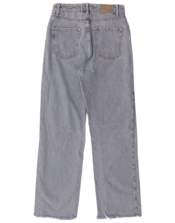 Blugi drepti pentru femei cu talie înaltă Zara EU 34 2XS L24 L27 Albastru Bumbac Classic