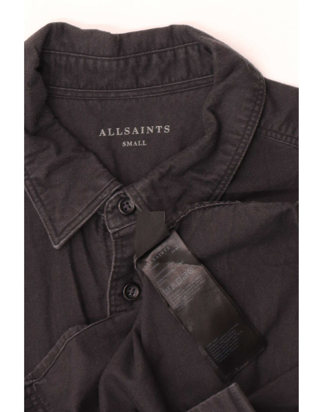 Cămașă bărbați All Saints Bumbac negru mic