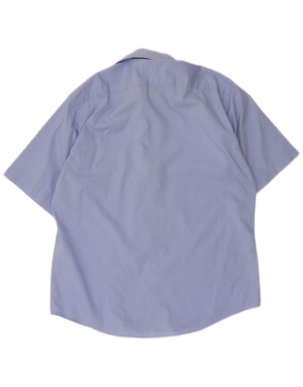 Cămașă cu mânecă scurtă pentru bărbați Pierre Cardin Mărimea 39 15 1/2 Bumbac albastru mediu