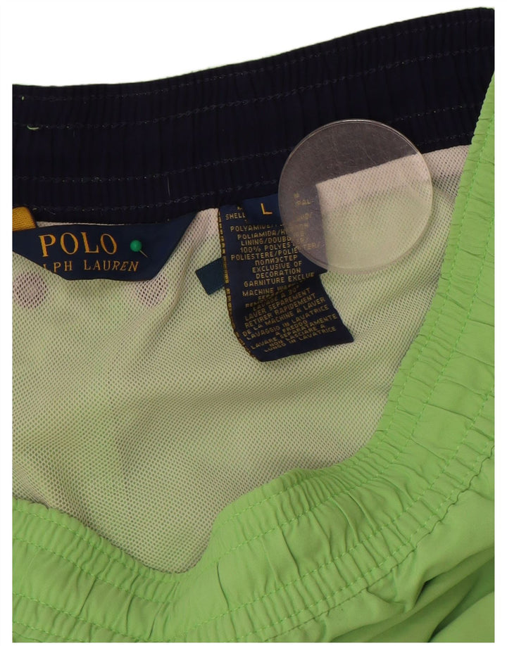 POLO RALPH LAUREN Pantaloni scurți de baie pentru bărbați, nailon verde mari