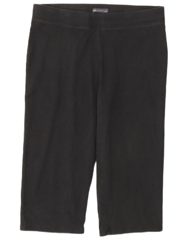 Leggings Capri pentru femei Marks & Spencer UK 18 XL bumbac negru