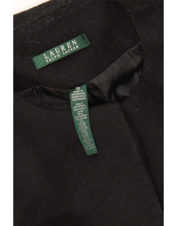 Palton pentru femei Ralph Lauren US 10 mare lână neagră