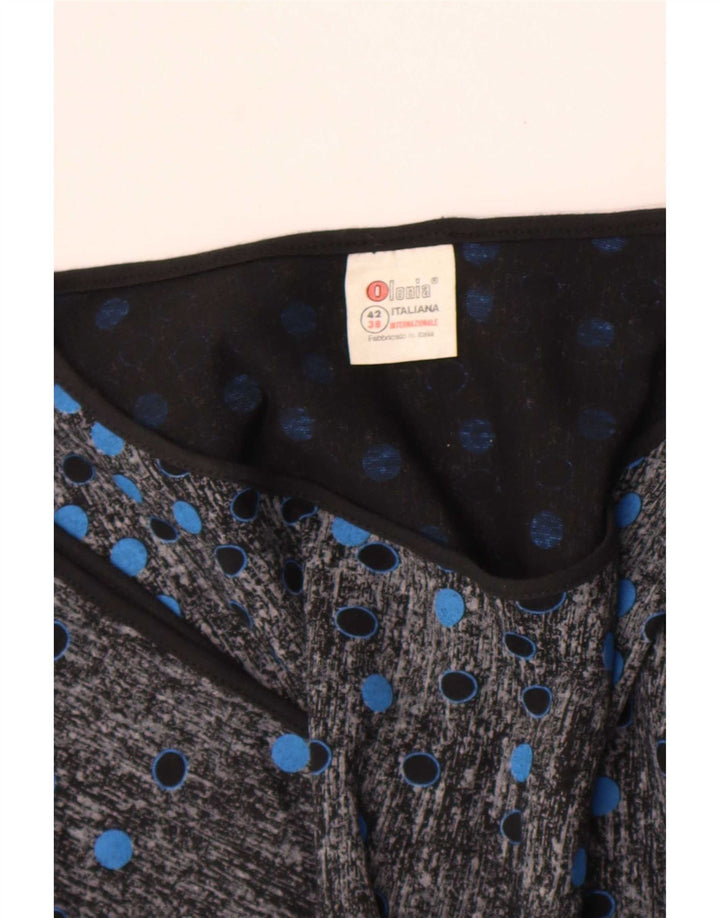 Bluză Vintage Femei Top IT 42 Medium Black Spot Bumbac