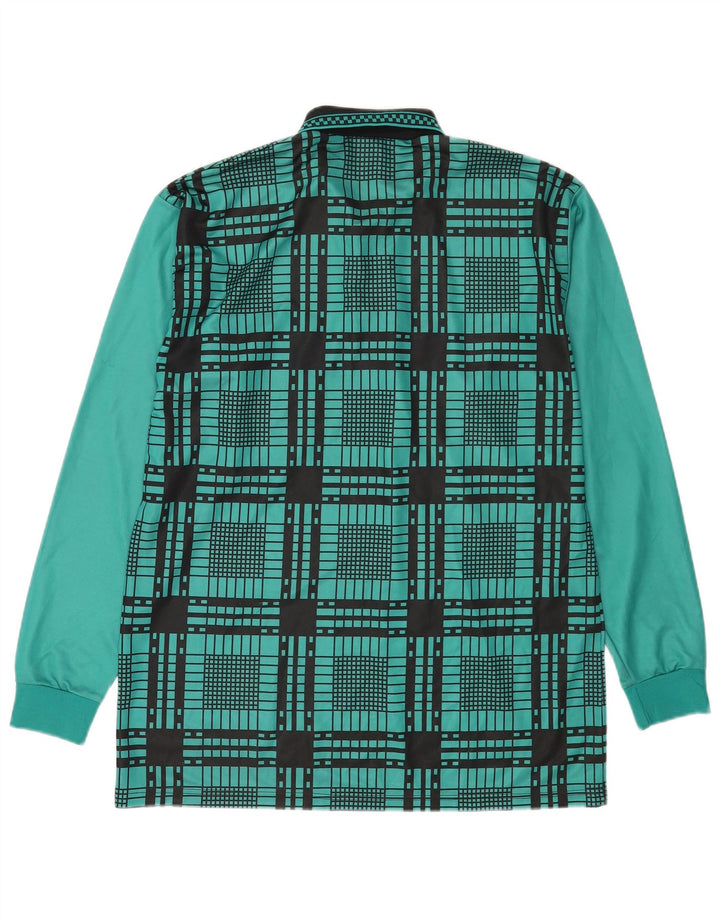 Tricou polo cu mânecă lungă pentru bărbați Erima XL, verde, carouri, poliester