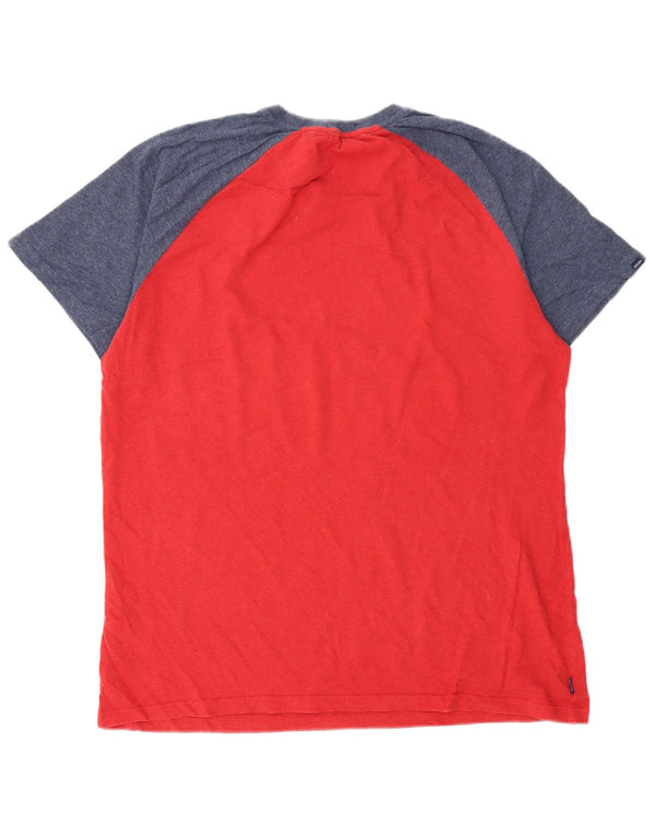 Tricou Superdry pentru bărbați Top 2XL, roșu, bumbac color bloc
