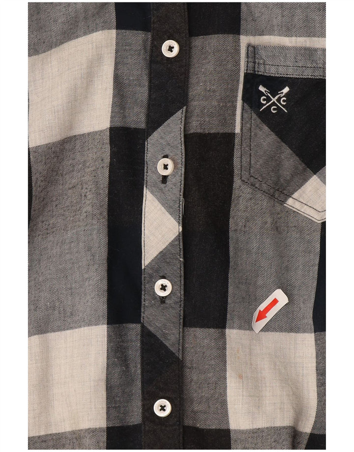 Crew Clothing Cămașă de flanel supradimensionată pentru femei UK 8 Mic, albastru marin, caroserie