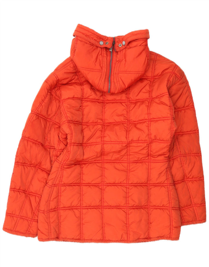 Jachetă de schi cu glugă supradimensionată pentru femei VINTAGE US 2 XS Nylon roșu