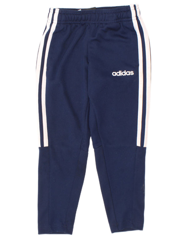 Pantaloni de trening Adidas Climalite pentru baieti 3-4 ani poliester bleumarin