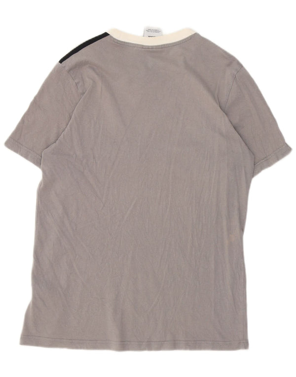 Tricou pentru bărbați Adidas Top mic gri, bumbac color bloc