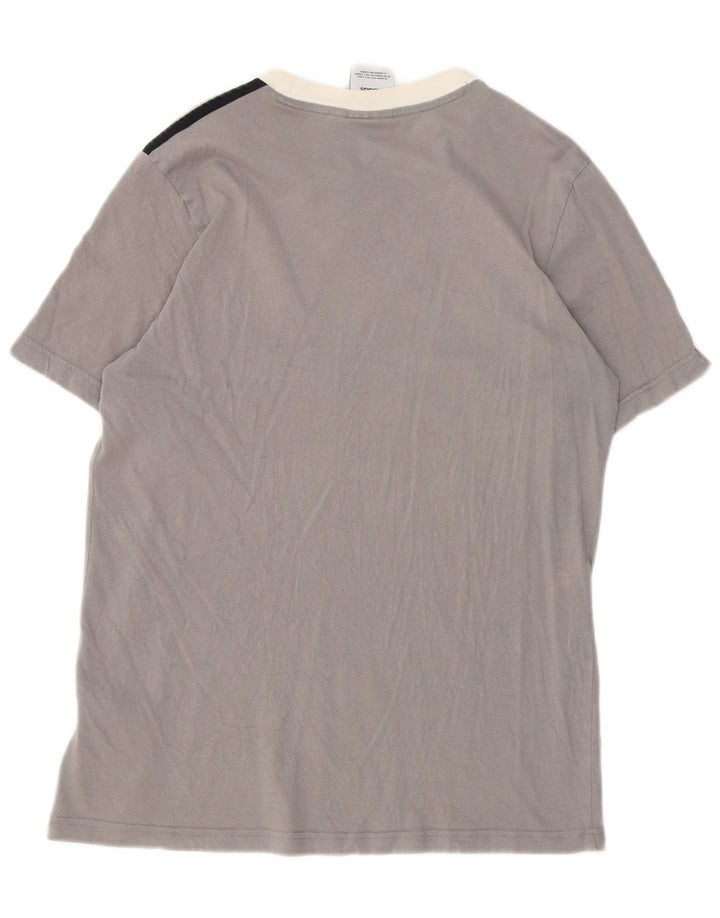Tricou pentru bărbați Adidas Top mic gri, bumbac color bloc