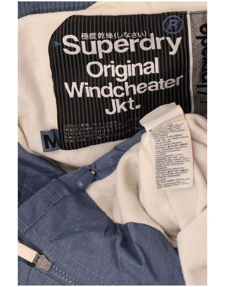 Jachetă Windbreaker cu grafică Superdry pentru femei UK 14 Medium Blue