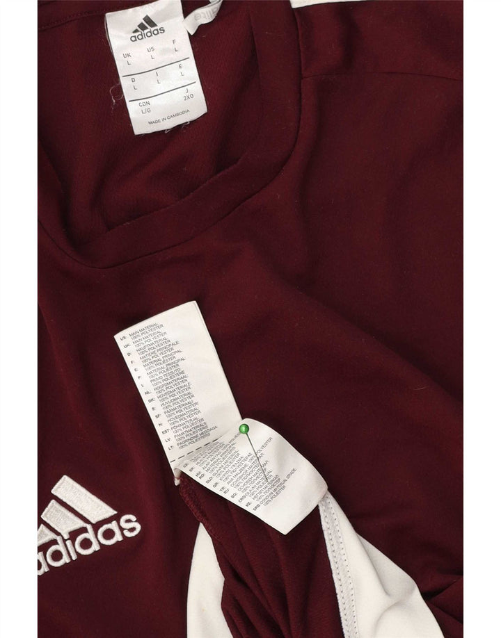 Tricou Adidas Climalite pentru bărbați Top Large Maroon Poliester
