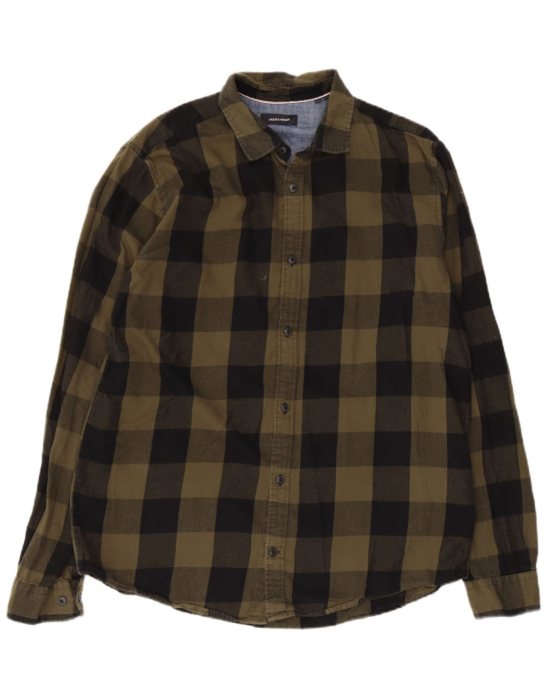 Cămașă de flanel Jack & Jones pentru bărbați, bumbac cu carouri XL kaki