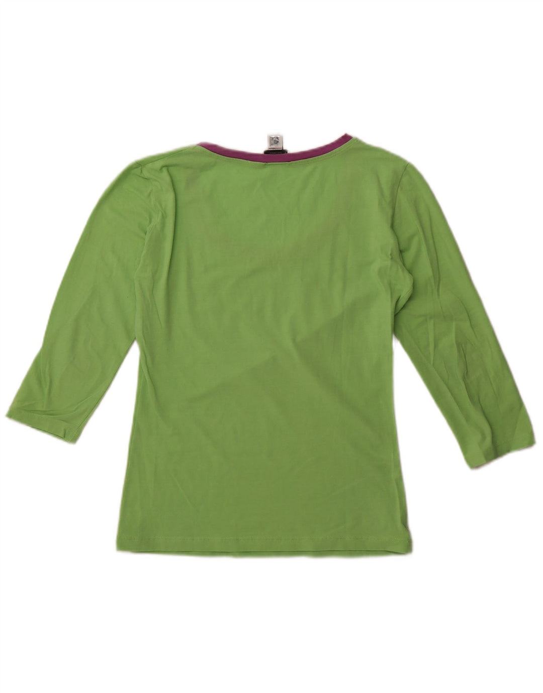 Dolce & Gabbana Top grafic pentru femei cu mâneci 3/4 UK 12 verde mediu