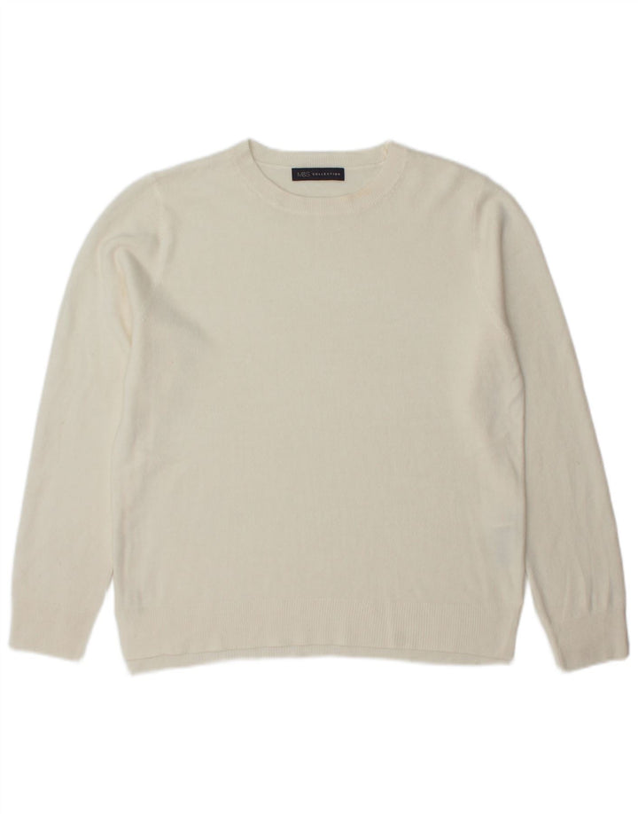 Pulover pentru femei Marks & Spencer cu decolteu triplu UK 14 Medium Off White