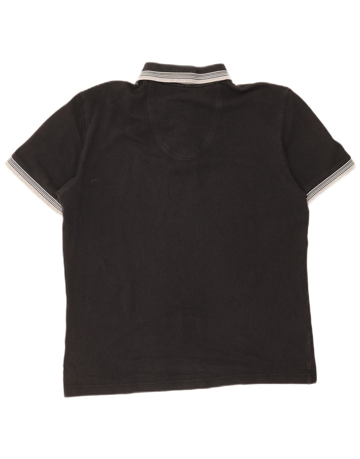 Cămașă polo pentru bărbați Hugo Boss, mare, negru, cu dungi