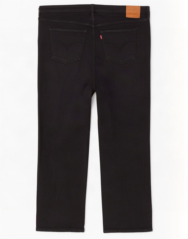 Blugi drepti cu talie înaltă Levi's pentru femei, SUA 20 3XL W40 L27 negru
