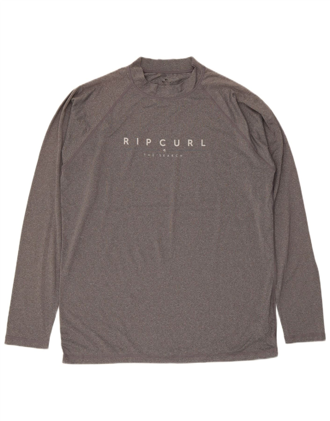 Tricou Rip Curl pentru bărbați, cu formă relaxată, cu grafică, cu mânecă lungă, poliester mare, gri