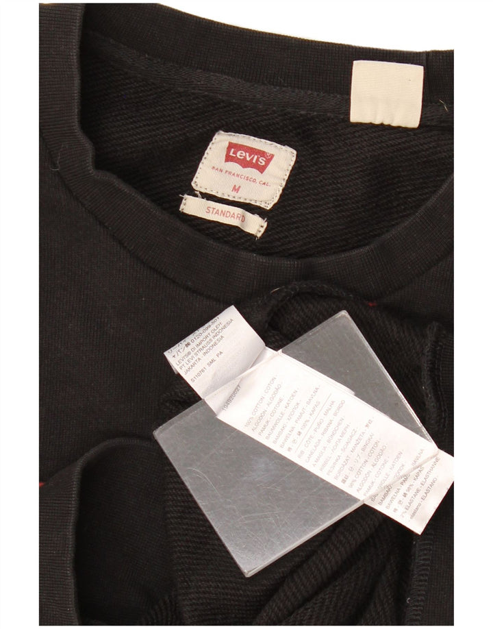 Levi's Pulover grafic pentru bărbați, bumbac mediu negru