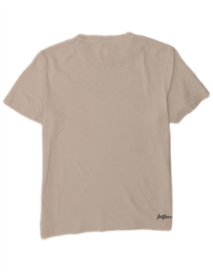 Tricou grafic pentru bărbați Fat Face Top Bumbac alb mediu