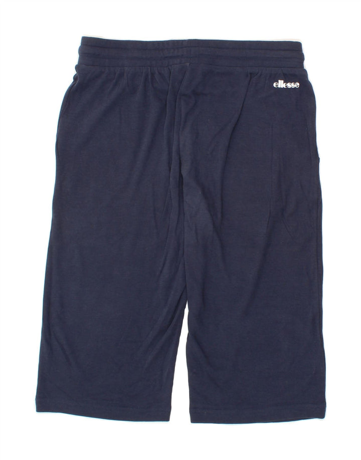 ELLESSE Womens Sport Shorts UK 14 Medium Navy Blue Cotton Vintage Ellesse and Second-Hand Ellesse from Messina Hembry 