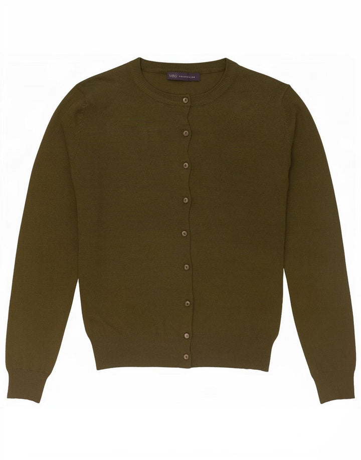 Pulover cardigan pentru femei Marks & Spencer UK 12 Medium Khaki Viscose