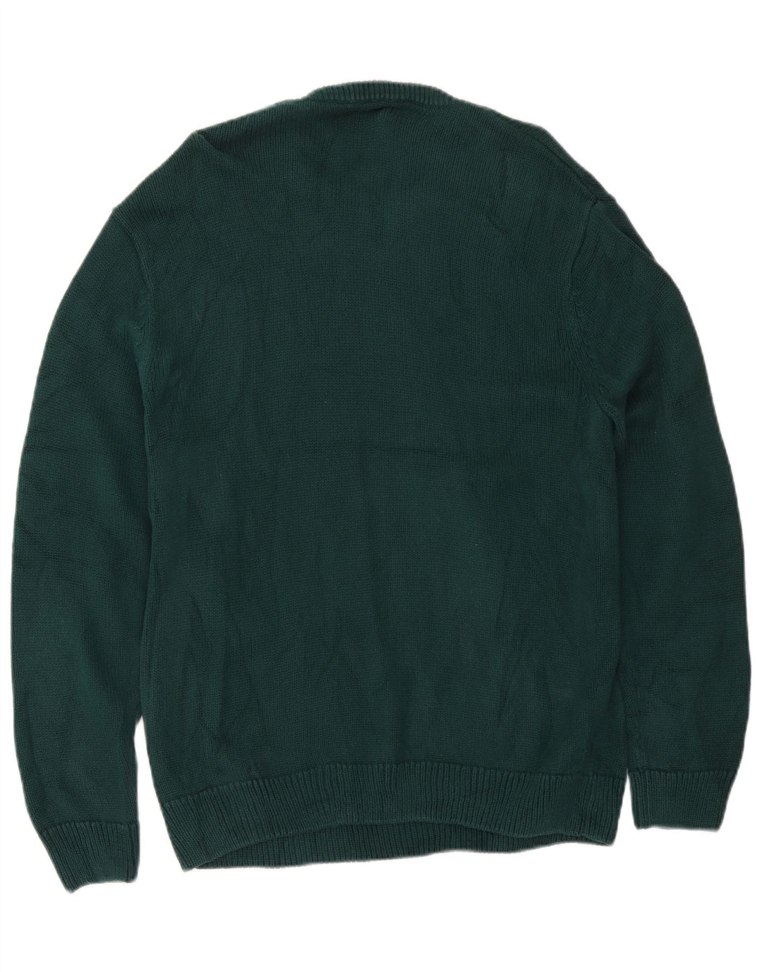 Pulover Chaps pentru bărbați, cu formă obișnuită, cu decolteu, bumbac verde mare
