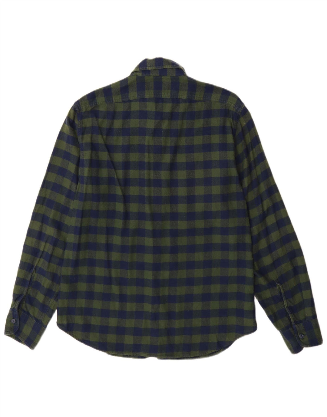 Cămașă de flanel pentru bărbați J. Crew, bumbac cu carouri albastru mediu