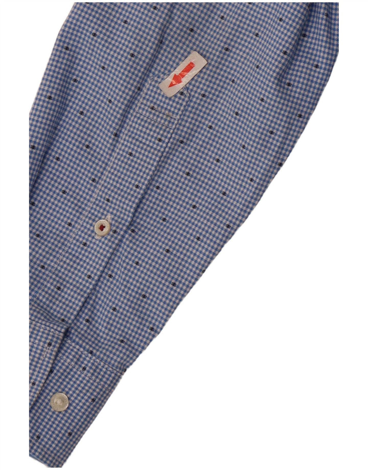 Cămașă Slim Fit Tommy Hilfiger pentru bărbați, bumbac cu picioare de gață, albastru mediu