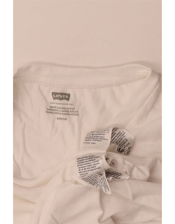 Tricou pentru femei Levi's Top UK 10 Small White Bumbac