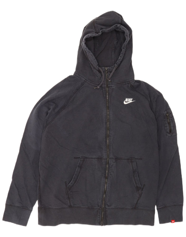 Pulover Nike pentru bărbați, cu fermoar, bumbac, XL, albastru