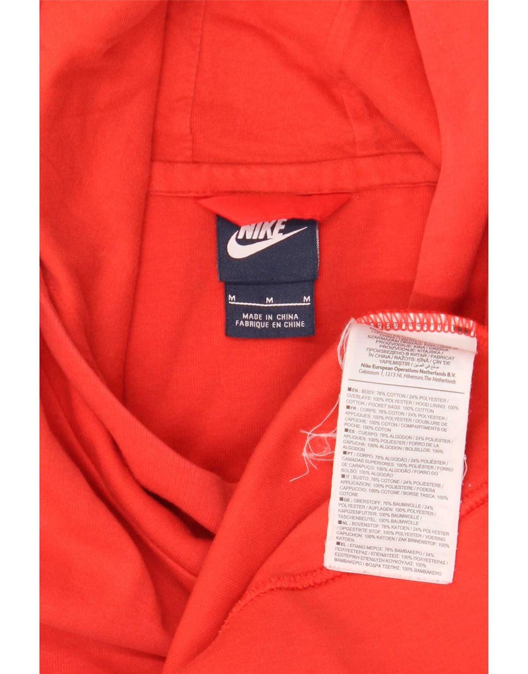 Pulover Nike pentru bărbați, bumbac roșu mediu