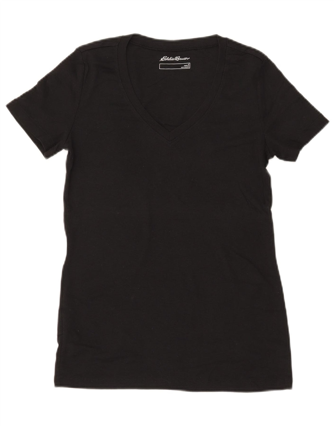 EDDIE BAUER Tricou pentru femei Top UK 10 Small Black Bumbac