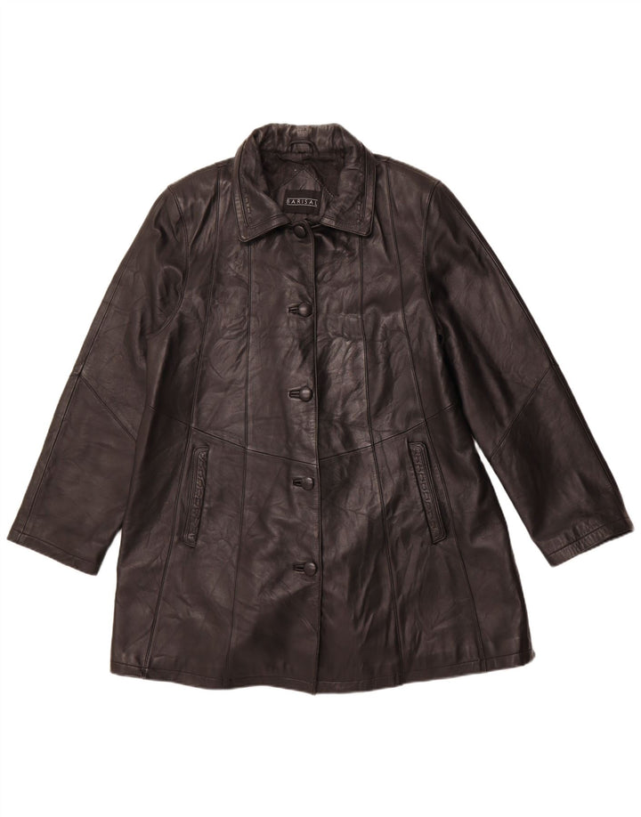 Palton de piele pentru femei BARISAL IT 44 Medium Negru