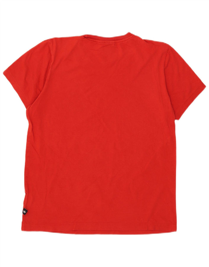 Tricou grafic pentru bărbați Adidas Top, bumbac roșu mediu