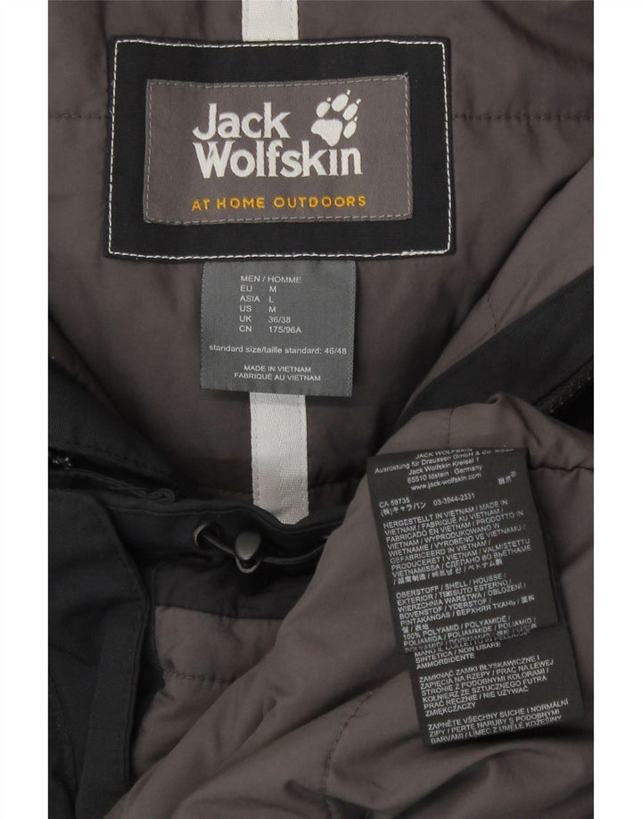 Jack Wolfskin Jachetă de vânt cu glugă pentru bărbați UK 36/38 Poliamidă neagră medie