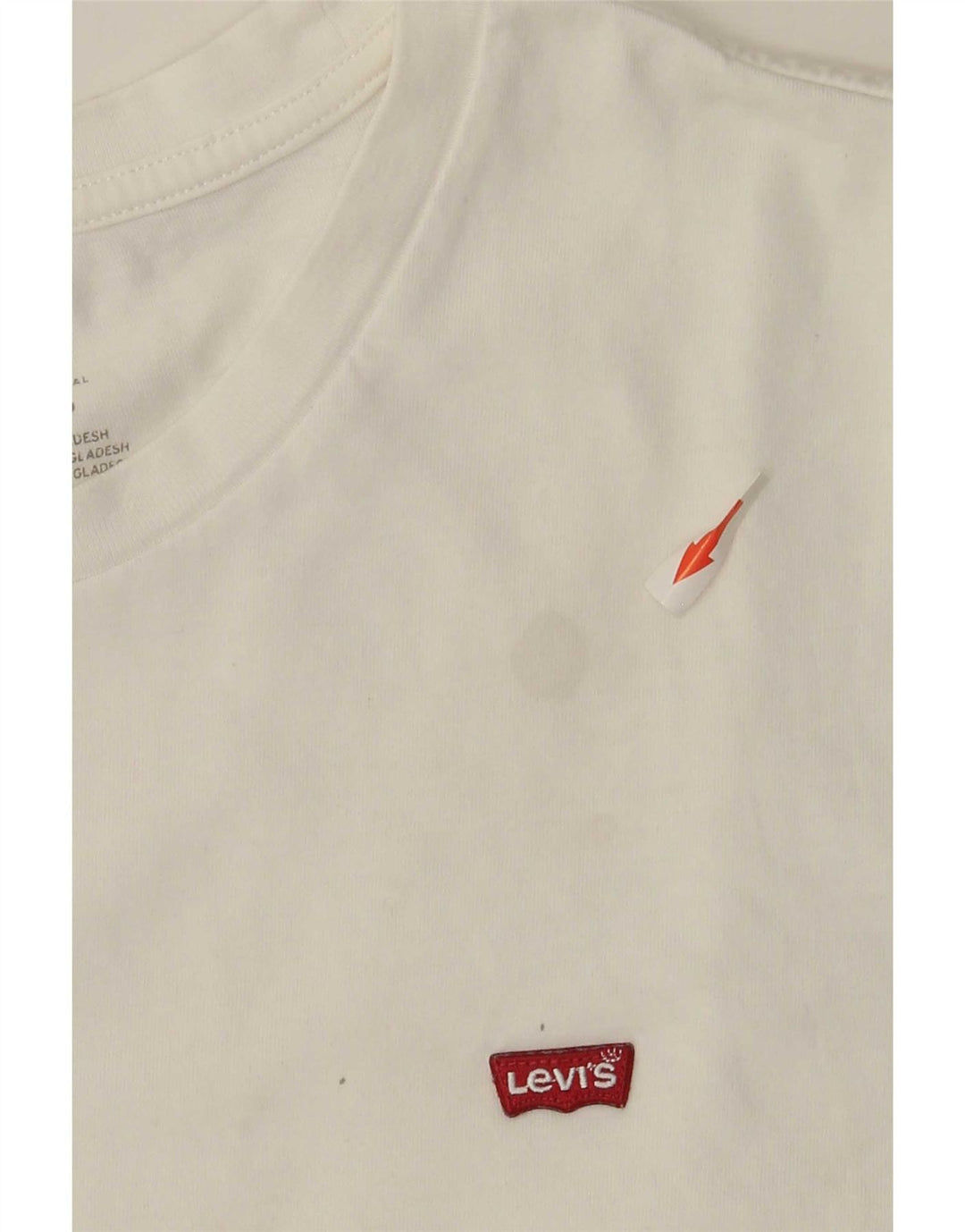 Tricou standard pentru bărbați Levi's Top mare din bumbac alb