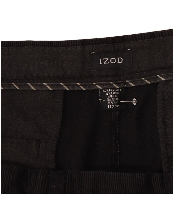 Pantaloni chino pentru bărbați Izod L38 L31, poliester negru