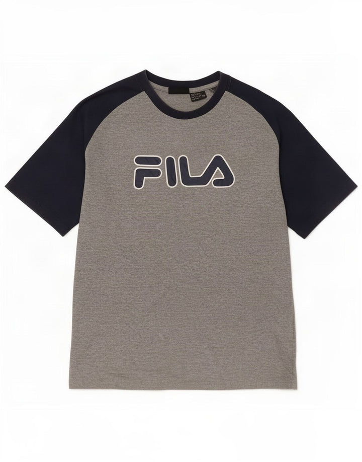 Tricou grafic Fila pentru bărbați Top mic gri Colorblock